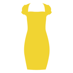 Vestido feminino amarelo Desenho PNG
