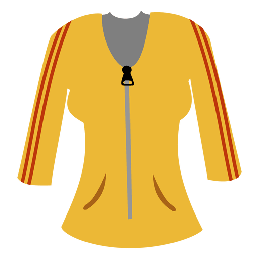 Yellow ladies sweater PNG Design