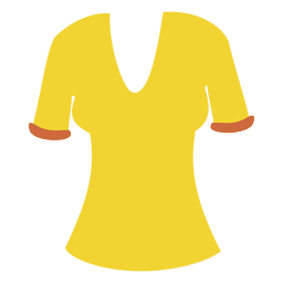 Yellow ladies tshirt PNG Design