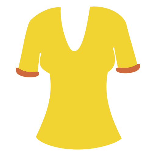 Camiseta de mujer amarilla Diseño PNG