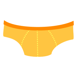 Yellow mens underwear cartoon PNG Design Transparent PNG