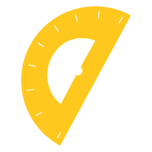 Gelbes Winkelmesser-Symbol PNG-Design