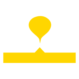 Yellow rounded marker bar infographic PNG Design