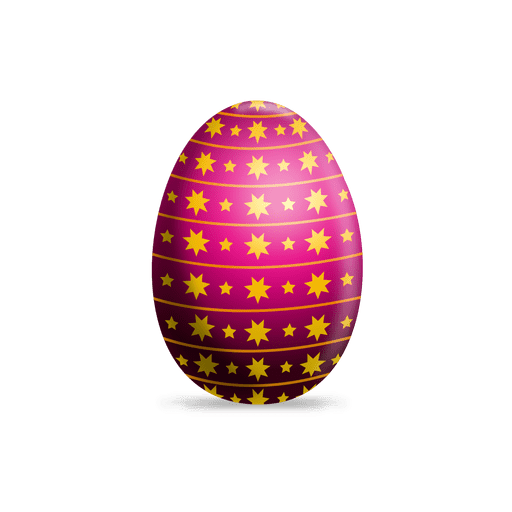 Yellow stars easter egg PNG Design