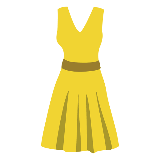 Yellow women's cloth PNG Design