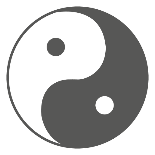 Icono de yin yang Diseño PNG