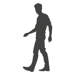 Young boy walking silhouette 2 PNG Design