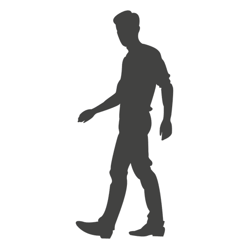 Menino jovem andar silueta 2 Desenho PNG