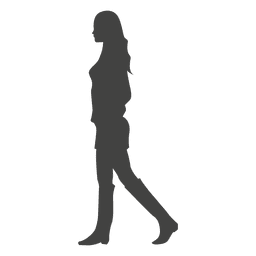 Niña caminando silueta Diseño PNG