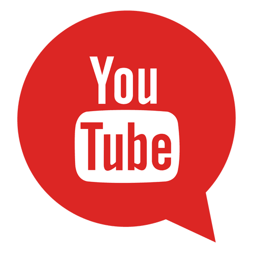 Icono de burbuja de youtube Diseño PNG