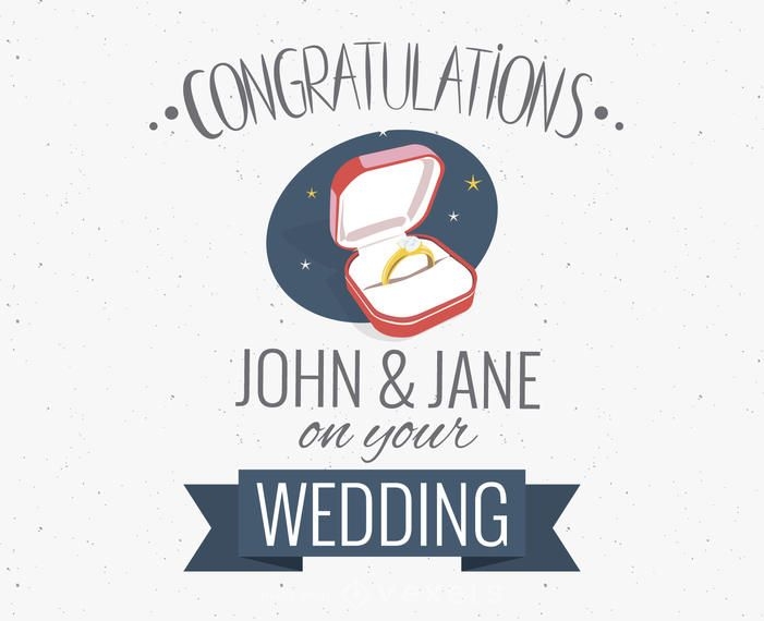 Download Wedding congratulations greeting card maker - Editable design