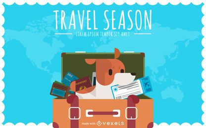 Flat travel design maker