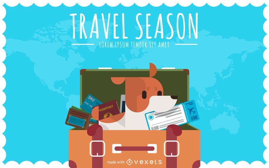 Flat travel poster maker Flat travel poster maker