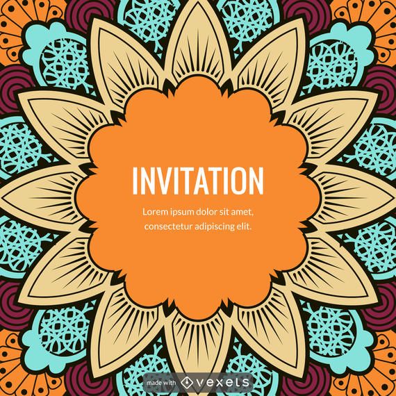 Download Mandala illustration card maker - Editable design