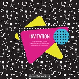 Creador de invitaciones al estilo de Memphis