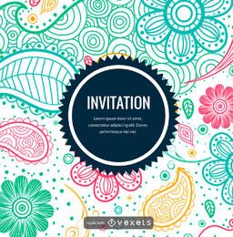 Póster de ilustraciones de paisley