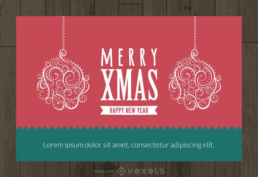Editor de tarjetas de adornos de navidad. Editor de tarjetas de adornos de navidad.