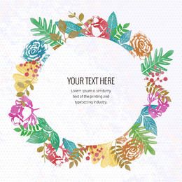 Floral watercolor frame creator Floral watercolor frame creator