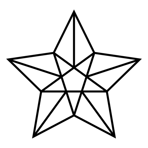 Icono de trazo de estrella 3d Diseño PNG