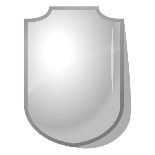 Emblema brillante escudo gris Diseño PNG