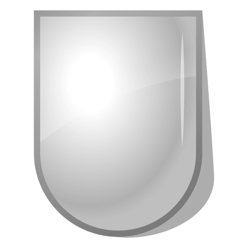 Etiqueta de escudo 3D com sombra Desenho PNG