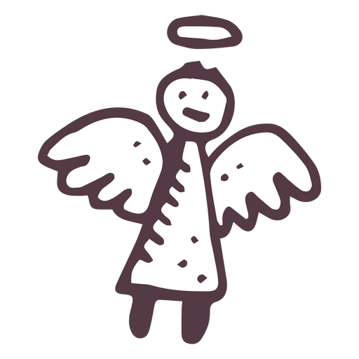 Icono dibujado mano ángel 25 Diseño PNG