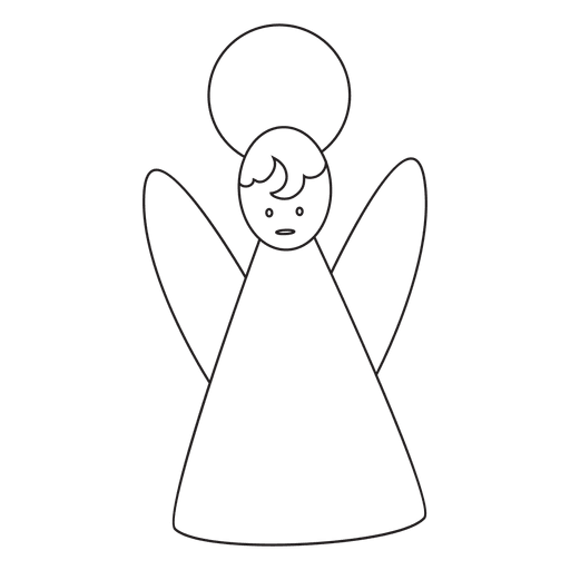 Angel hand drawn stroke icon 9 PNG Design