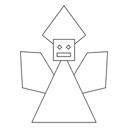 Ícone de traço de anjo 72 Desenho PNG