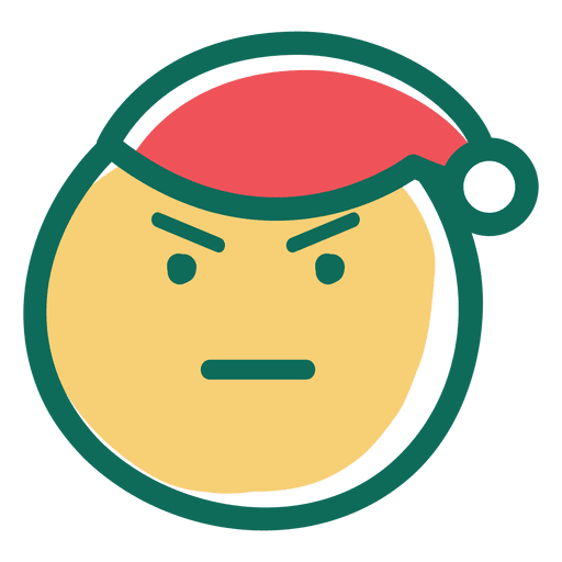 Emoticon de cara de Papai Noel zangado 39 Desenho PNG