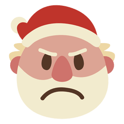 Emoticon de cara de Papai Noel zangado 51 Desenho PNG