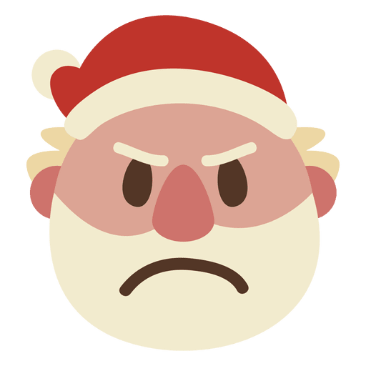 Angry Santa Claus Gesicht Emoticon 51 PNG-Design