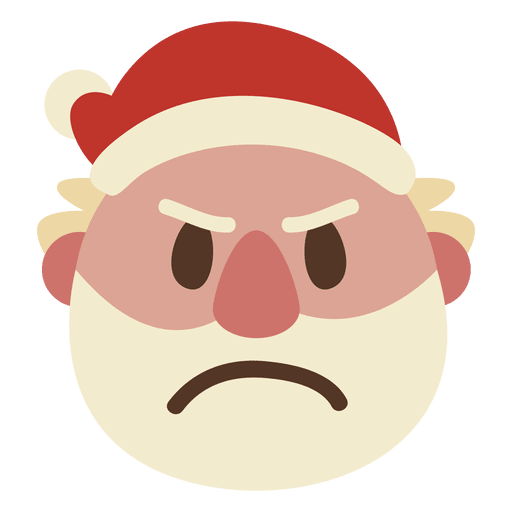 Emoticon De Cara De Santa Claus Enojado 51 Descargar Png Svg