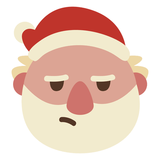 Verärgert Santa Claus Gesicht Emoticon 64 PNG-Design