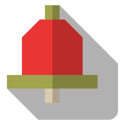 Icono de campana sombra plana 42 Diseño PNG