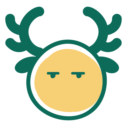 Bored antlers face emoticon 32 PNG Design