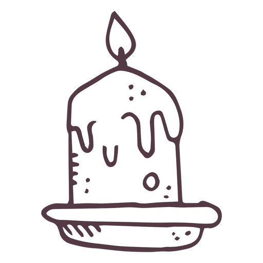 Candle hand drawn icon 32 PNG Design