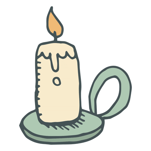Candle hand drawn cartoon icon 10