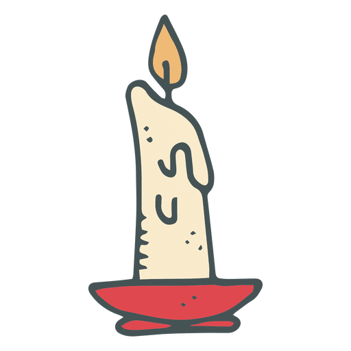 Candle hand drawn cartoon icon 51 PNG Design