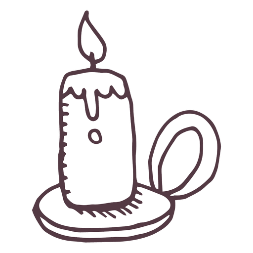 Ícone desenhado à mão da vela 14 Desenho PNG