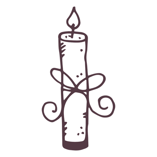 Candle hand drawn icon 4 PNG Design