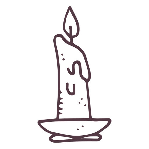 Icono dibujado mano vela 43 Diseño PNG