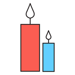 Icono de dibujos animados de velas 45 Diseño PNG
