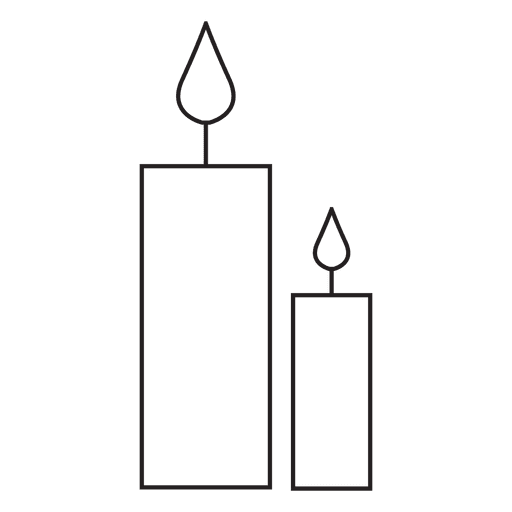 Icono de trazo de velas 79