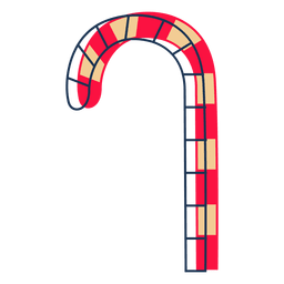 Ícone de desenho animado de bengala de doces 35 Desenho PNG