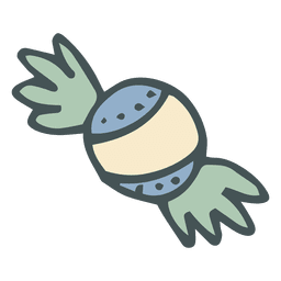 Icono de dibujos animados dibujados a mano de rayas de caramelo 23 Diseño PNG