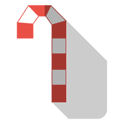 Candycane drop shadow flat icon 78 Desenho PNG