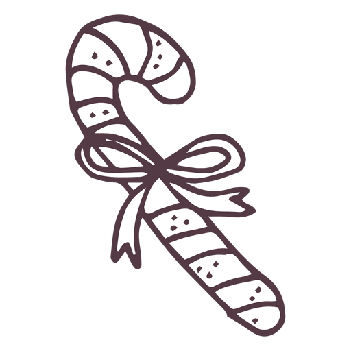 Candycane hand drawn icon 8 PNG Design