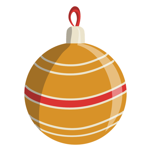 Icono de dibujos animados de bola de Navidad 104 Diseño PNG