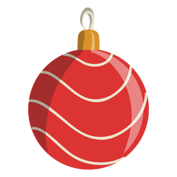 Icono de dibujos animados de bola de Navidad 106 Diseño PNG
