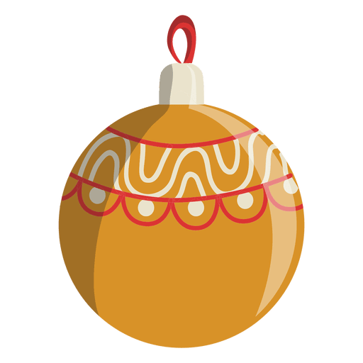 Icono de dibujos animados de bola de Navidad 114 Diseño PNG